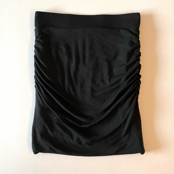 Banana Republic Black Ruched Soft Knit Bodycon Mini Skirt Size XS - Picture 9 of 15